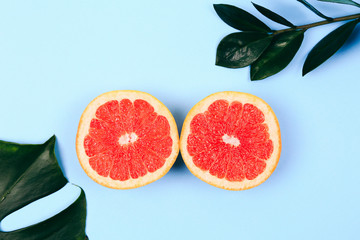 Fresh Red Grapefruit Slice