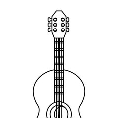Fototapeta premium Guitar instrument design, Music sound melody song musical art and composition theme Vector illustration
