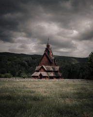 Fototapeta na wymiar stave church in norway