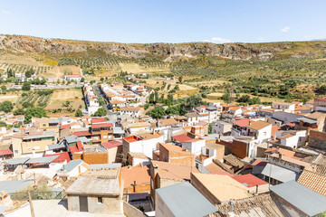 Fototapeta na wymiar a view over La Peza town (Comarca de Guadix), province of Granada, Andalusia, Spain