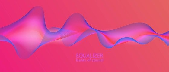 Big Data Stream Cyber Gradient Overlay. 3D Flow Lines. Data Fractal Slide. Tech Neon 