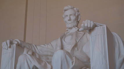 Huge statue of President Abraham Lincoln - The Lincoln Memorial in Washington DC