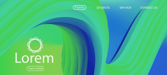 Colorful Bright Gradient Overlay. Landing Page, Green, Purple Background. 
