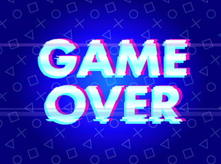 Game Over Video Game Screen