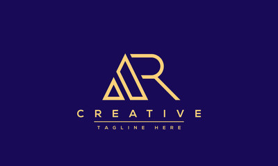 AR Letter Logo Design. Creative Modern Alphabet letters monogram icon A R, A and R.