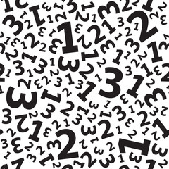 Black 123 number background seamless