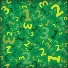 Green 123 number background seamless