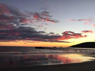 Avila Beach, California. Pier at sunset.