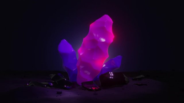 Magic Glowing Obsidian Animated Loop
