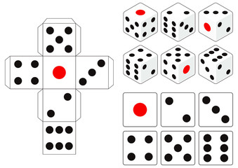 サイコロのベクターイラスト素材集