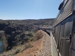 train with desert background
