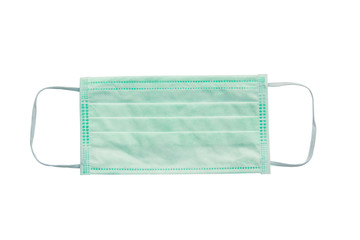 Medical mask isolated on white background Covid 19 protection. With clipping path