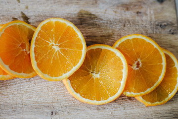 Fresh oranges slices 