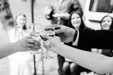 wedding glasses for wine and champagne from crystal