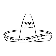 Mexican hat design, Mexico culture tourism landmark latin and party theme Vector illustration