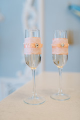 wedding glasses for wine and champagne from crystal