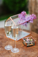 wedding glasses for wine and champagne from crystal