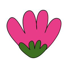 flower design, natural floral nature plant ornament garden decoration and botany theme Vector illustration