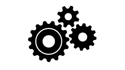 Gear or cog icon on white background.

