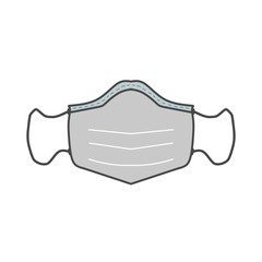 Medical mask icon on white background. Virus protection.