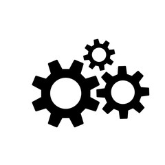 Gear or cog icon on white background.