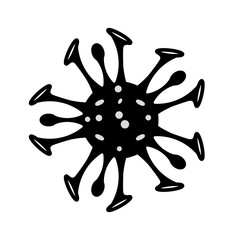 Corona virus icon sign on white background. Pandemic and coronavirus outbreaks 