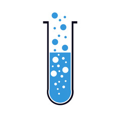 test-tube icon on white background.