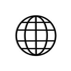Global networking icon. Social connections on white background.