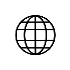 Global networking icon. Social connections on white background.