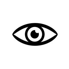 Eye icon on white background.