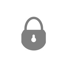 lock on white background