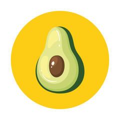 Avocado design, Fruit healthy organic food sweet and nature theme Vector illustration