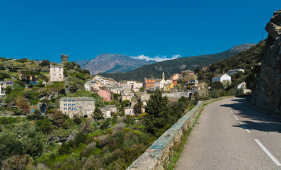 Fototapeta na wymiar Village de Nonza en Corse.