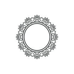 Vintage circle frame template vector logo