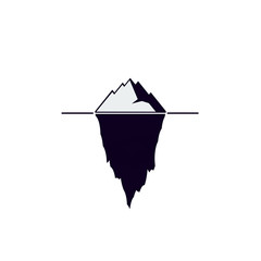 iceberg icon on white background.