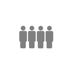 Group of people icon isolated on white background.