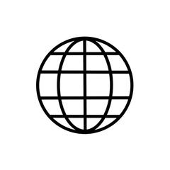 Global networking icon. Social connections on white background.