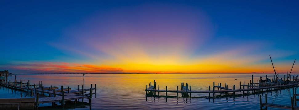 Sunset Over Laguna Madre, South Padre Island TX