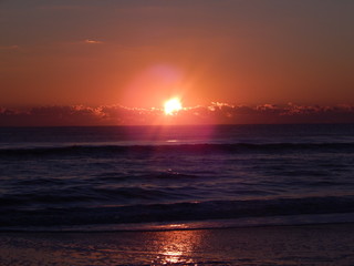 Sunset over the beautiful beaches of Florida
