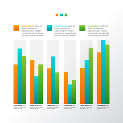 Improved Recovered After Crisis Graph Bar Chart Economic Statistical Infographic