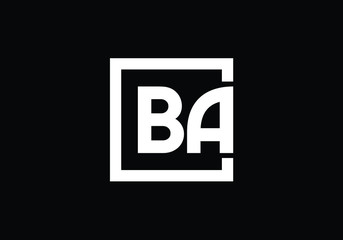 B A Initial Letter Logo design vector template, Graphic Alphabet Symbol for Corporate Business Identity