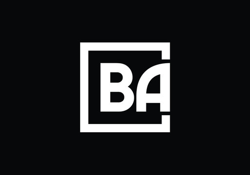 B A Initial Letter Logo design vector template, Graphic Alphabet Symbol for Corporate Business Identity