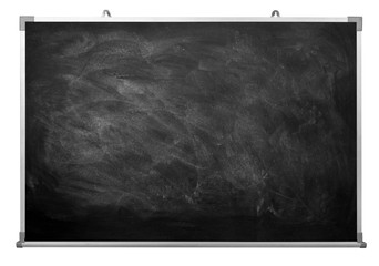 Obraz premium Kreda wytarta na aluminiowej tablicy ze ścieżką przycinającą