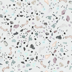 Terrazzo Texture Vector. Flooring Seamless Pattern