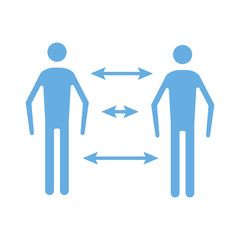 humans figures with arrows line style icon