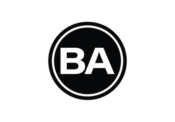 B A Initial Letter Logo design vector template, Graphic Alphabet Symbol for Corporate Business Identity
