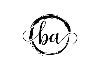 B A Initial Letter Logo design vector template, Graphic Alphabet Symbol for Corporate Business Identity