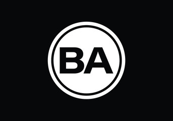 B A Initial Letter Logo design vector template, Graphic Alphabet Symbol for Corporate Business Identity