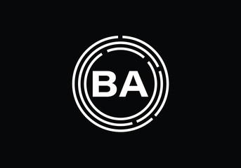 Obraz premium B A Initial Letter Logo design vector template, Graphic Alphabet Symbol for Corporate Business Identity