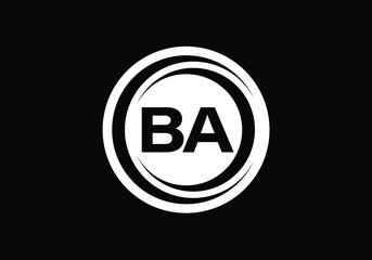 B A Initial Letter Logo design vector template, Graphic Alphabet Symbol for Corporate Business Identity